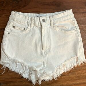 Zara White Jean Shorts size 4